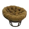 International Caravan 42 in. Rattan Papasan Chair with Micro Suede Cushion, Chocolate 3312-MS-CH